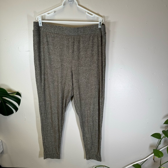 UGG KOOLABURRA plus size leggings women's one 1x beige neutral ribbed pants XXL - Picture 1 of 8